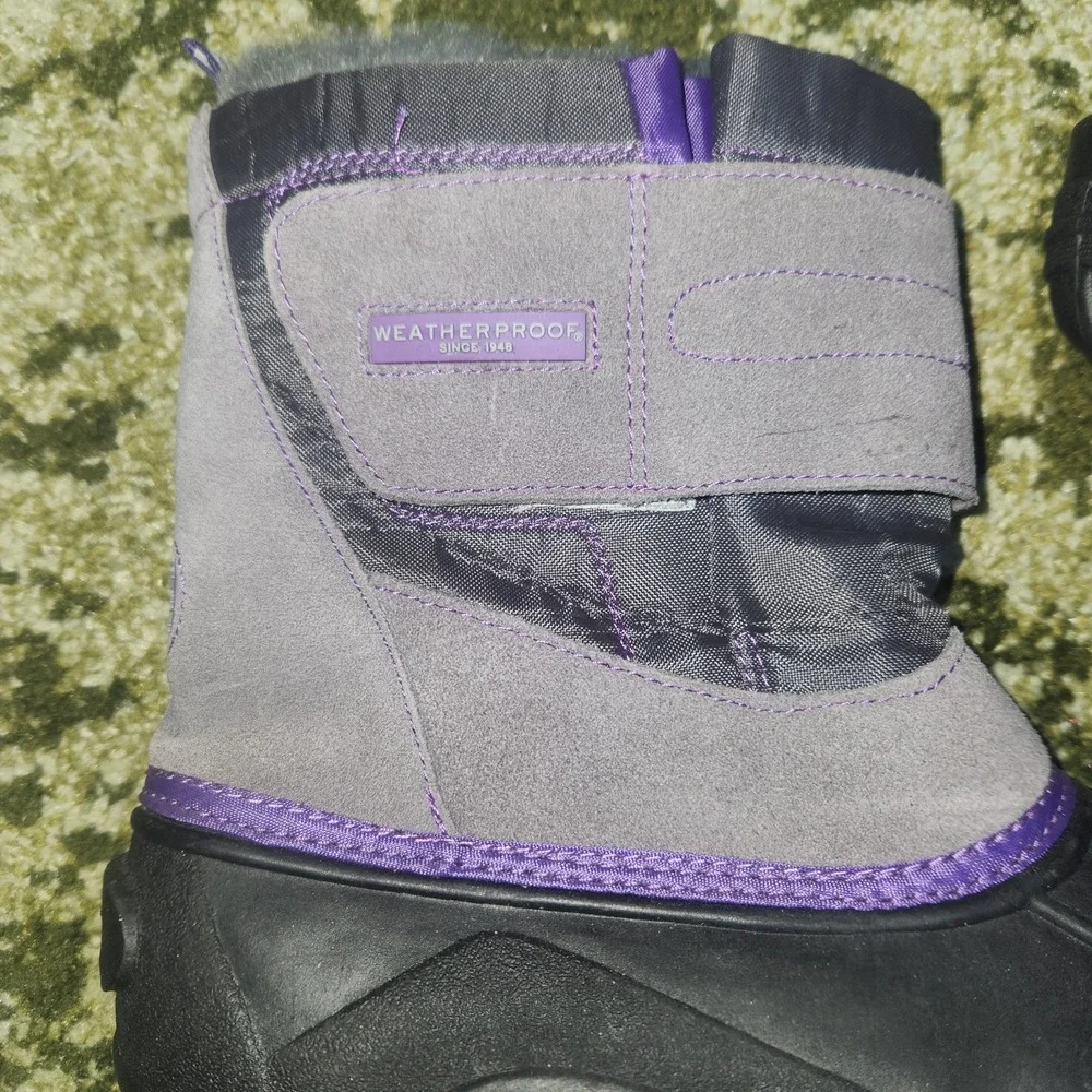 Weather Proof‎ Since 1948 Duck Snow Boots Size 7 M Gray Purple